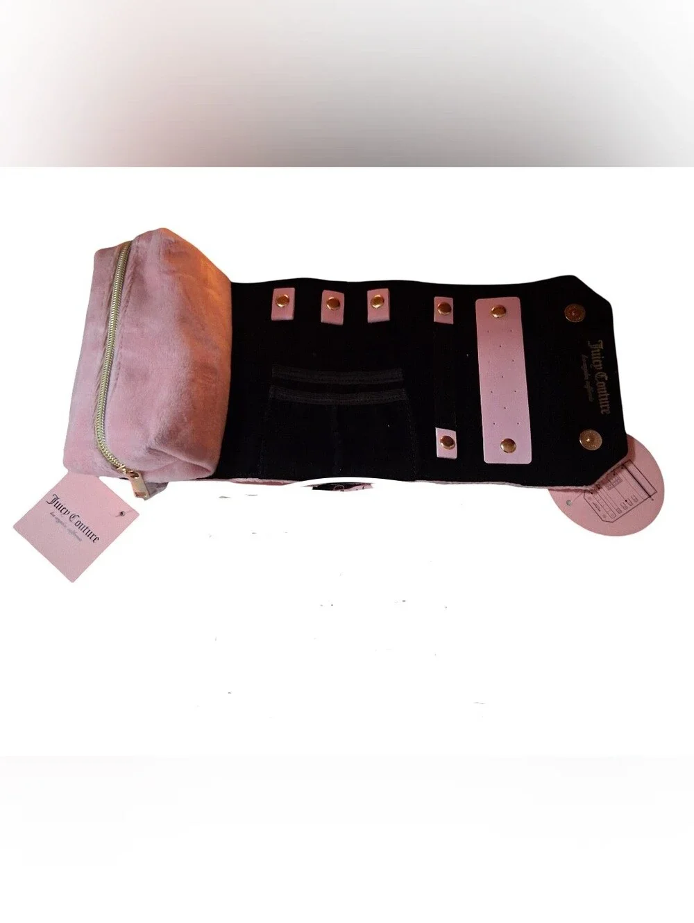 Juicy Couture Large Cosmetic Bag & Roll Up Organizer NWT